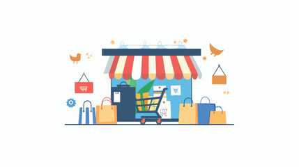 E-Commerce online remote purchase of goods and servic