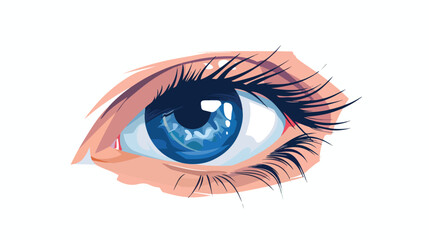 Eye flat vector isolated on white background