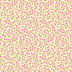 small, little simple floral seamless vector textile print design pattern allover background.