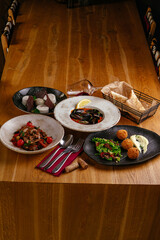 Food from the restaurant for the menu