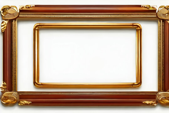 antique gold frame  frame, gold, picture, antique, vintage, photo, old, golden, border, art, decoration, wood, empty, baroque, design, blank, picture frame,AI generated 