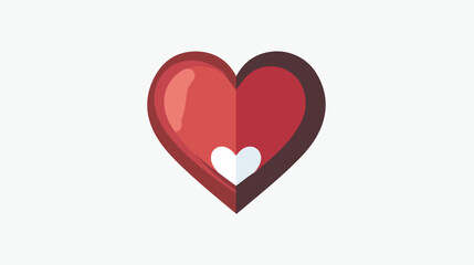 Heart vector icon Love symbol. Valentines Day sign fl