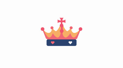 Icon Crown. related to Hat symbol. flat style. simple