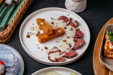 Food from the restaurant for the menu