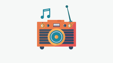 Music player icon. music player sign flat vector 