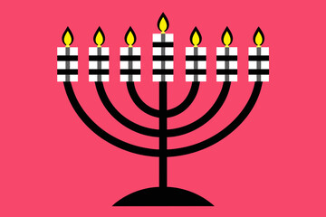 Hanukkah Menorah Illustration 