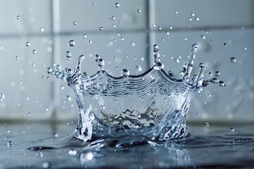 : Water droplets freezing in mid-air due to high-speed action