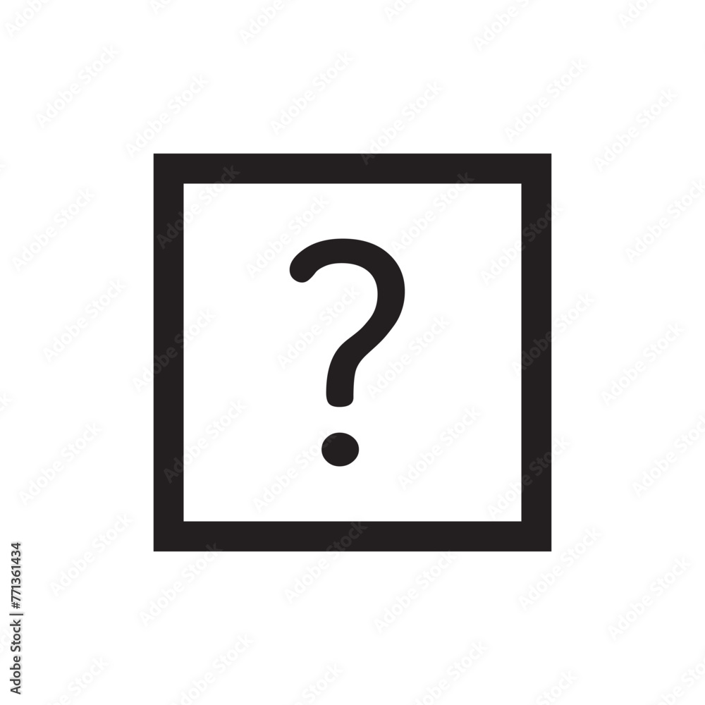 Poster question vector icon. about flat sign design. info symbol pictogram. help icon. faq sign. informatio