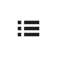 List bullets vector icon. Menu format flat sign design. Formatting items symbol pictogram. Hamburger list ellipsis icon. Ellipsis menu sign. Burger menu sign. UX UI icon