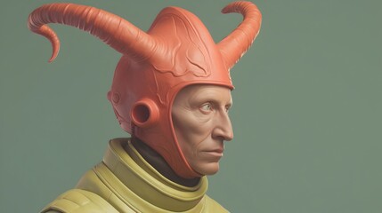 Captivating Portrait of a Horned Devil Creature in Dreamlike Sci-Fi Inspired Fantasy