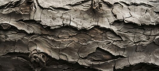 A close-up texture of bark from a tree trunk, in dark beige and gray colors, with a motion blur...