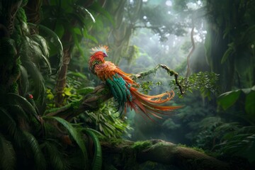 Phoenix bird in the jungle
