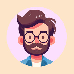 profile avatar of a man with glasses and a beard