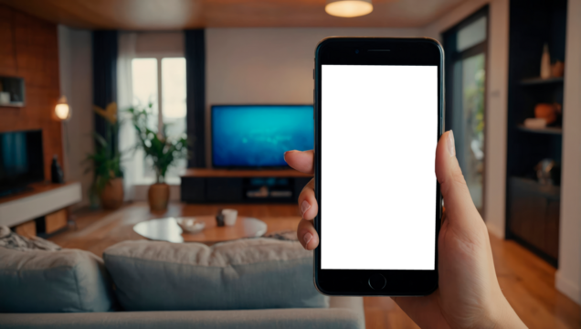 smart home controlled from a smartphone