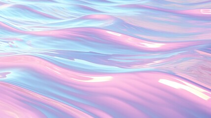 Dreamy Liquid Ripples: Soft ripples in tranquil colors create a soothing holographic scene.