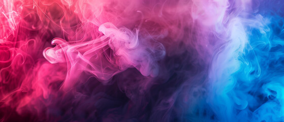 Colorful smoke on black background, backdrop, pattern, motion, curve