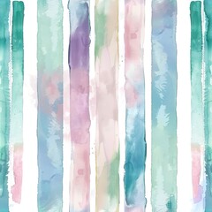 Watercolor stripes seamless pattern with soft, blurred edges in a serene color palette. Seamless Pattern, Fabric Pattern, Tumbler wrap, Mug Wrap.