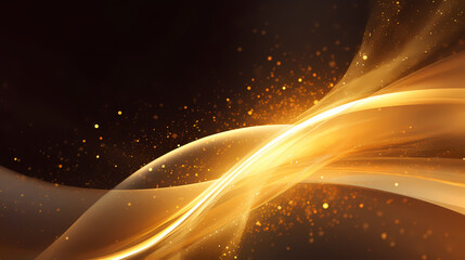 Abstract gold swirl
