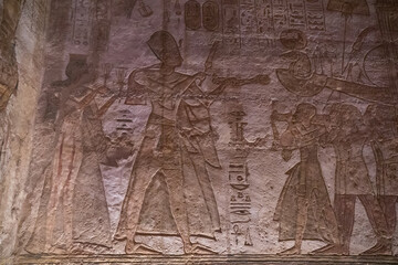 Frescoes of the Temple of Abu Simbel, Temple of Ramses II, Ancient Egypt