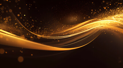 Abstract gold swirl