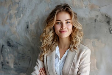 Successful business woman looking confident and smiling