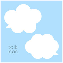 可愛いふきだしセット　ビジネスフレーム背景素材　白背景