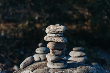 pyramid of stones in Karelia