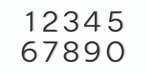 Vector creative color geometry shapes' numerals. font alphabet vector illustrations.