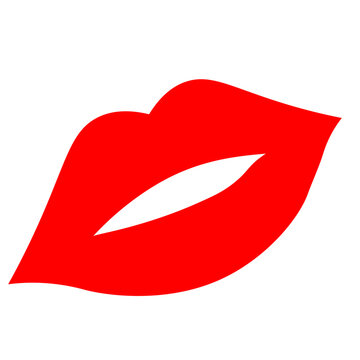 Vector icon of the lips