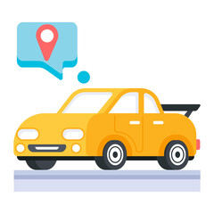 Obraz premium Here’s a flat icon depicting car positioning 