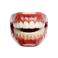 white teeth on transparent background