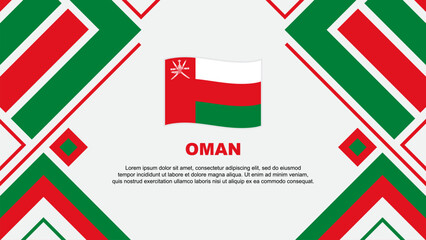 Oman Flag Abstract Background Design Template. Oman Independence Day Banner Wallpaper Vector Illustration. Oman Flag