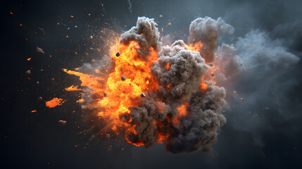 nuclear bomb explosion special effect, generative ai