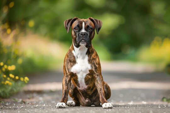 Dog brindle boxer