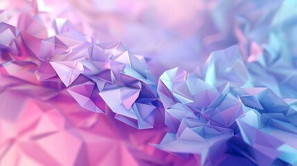 Abstract natural polygonal background Smooth spring colors blue to purple