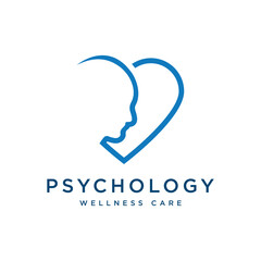 Psychology Wellness care Creative Logo mark design vector template mental health