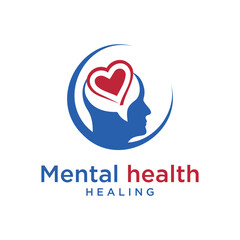 Psychology Mental Health Creative Logo mark design vector template