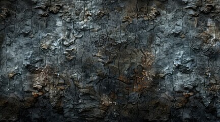 Obraz premium A depiction of tree bark presents a scattered composition in gray and bronze.