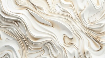 An abstract swirl texture design serves as a wallpaper and background, featuring accurate topography in white and beige. - obrazy, fototapety, plakaty