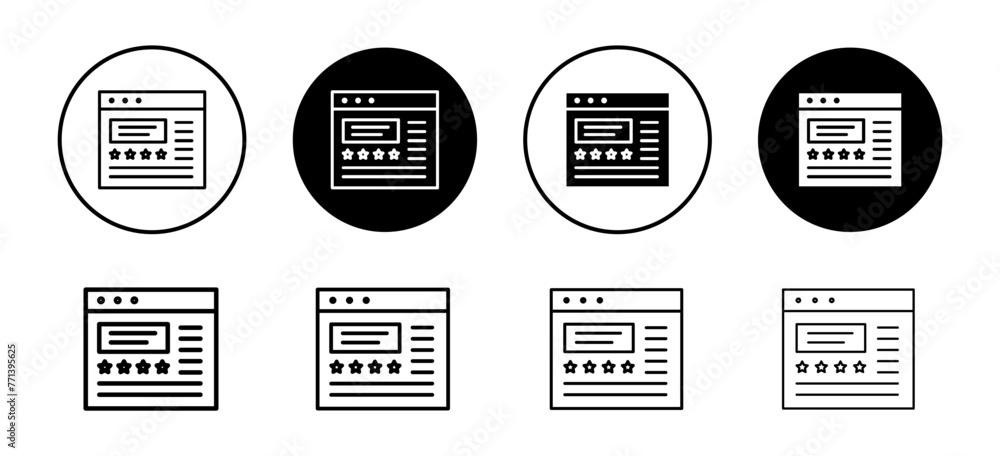 Poster feedback form or online web survey form or list icon. digital website experience feedback questionna