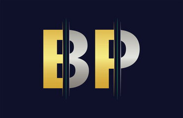 BP letter colorful logo in the circle. Vector Logo Illustration.
