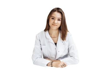 Happy medical specialist, doctor or nurse, isolated on white. Healthcare and medical concept