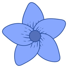 blue flower ornament