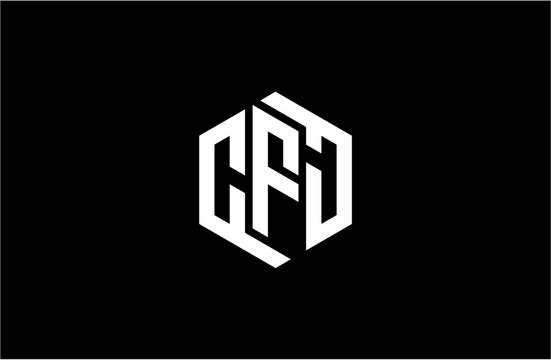 CFJ creative letter logo design vector icon illustration