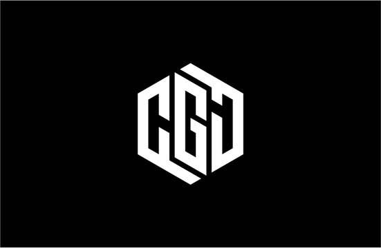 CGJ creative letter logo design vector icon illustration