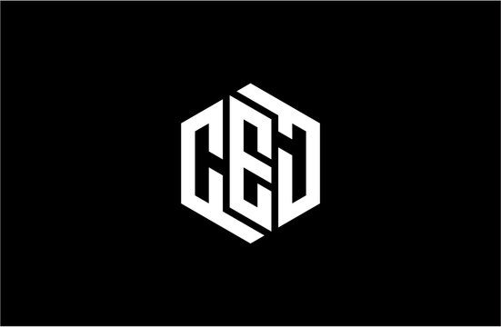 CEJ creative letter logo design vector icon illustration
