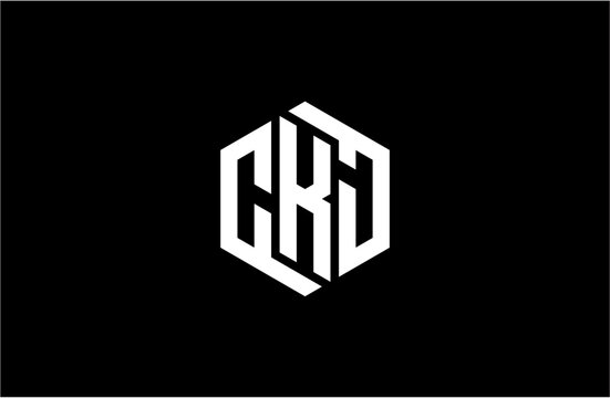 ckj creative letter logo design vector icon illustration