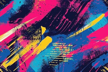 Push the boundaries of activewear with this abstract grunge design. A vibrant color explosion on a textured background delivers a raw and energetic aesthetic, perfect for making a statement