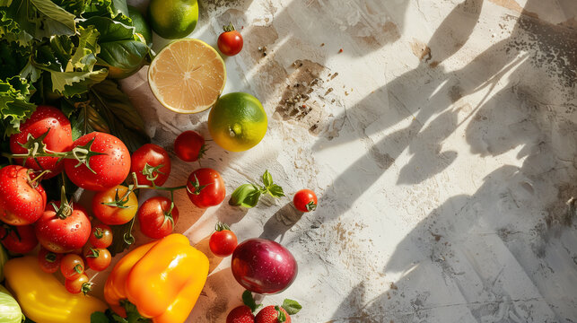Fresh vegetables on table, food, fruit, healthy eating, organic