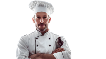 A master chef isolated on a transparent background, PNG, Ai